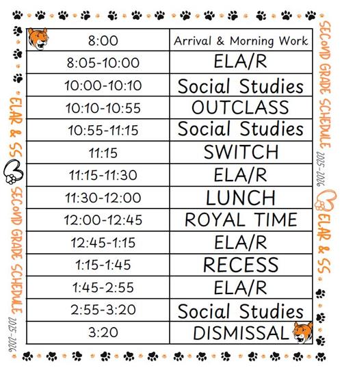 ELA Schedule